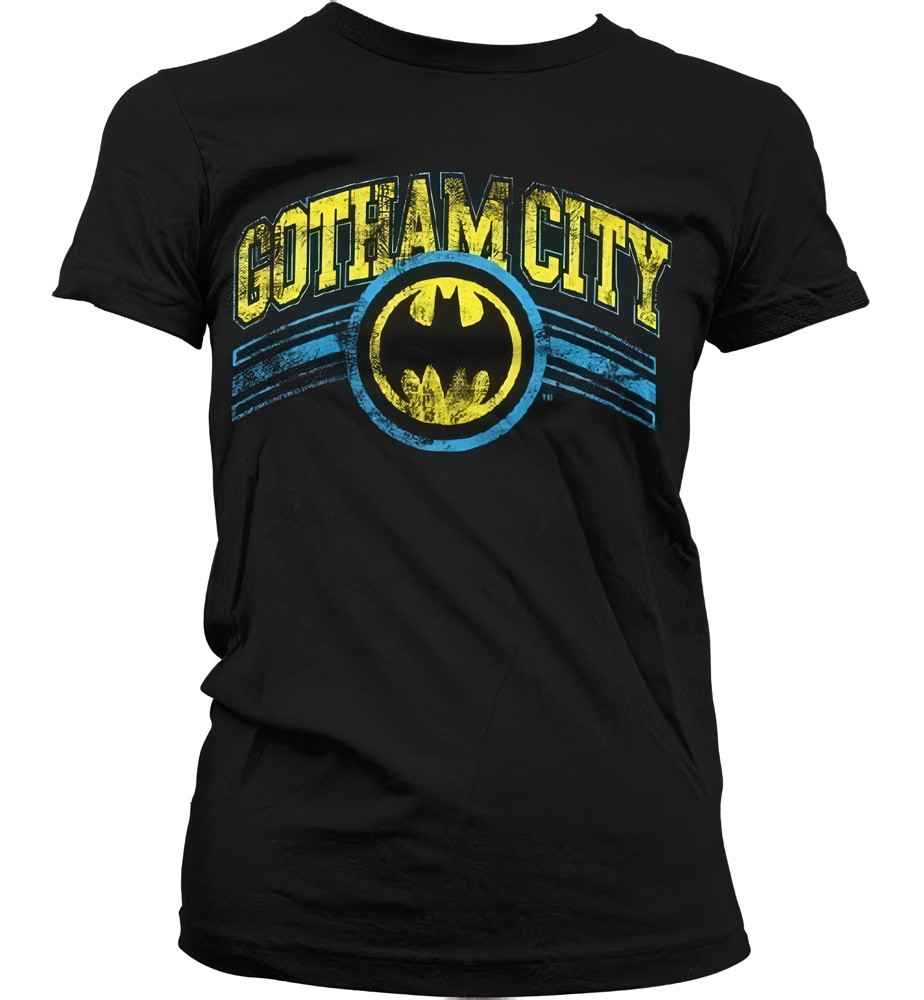 Batman Gotham City Girly T-Shirt Damen Schwarz - Damen