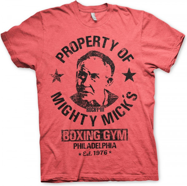 Rocky III Mighty Mick's Gym T-Shirt Red-Heather
