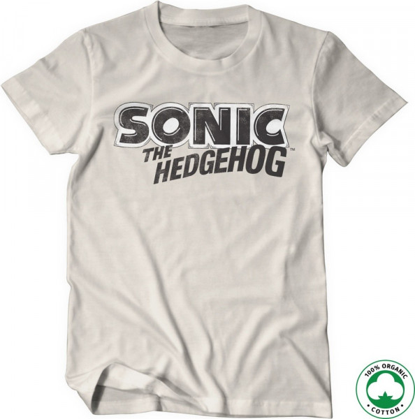 Sonic The Hedgehog Classic Logo Organic Tee T-Shirt Off-White