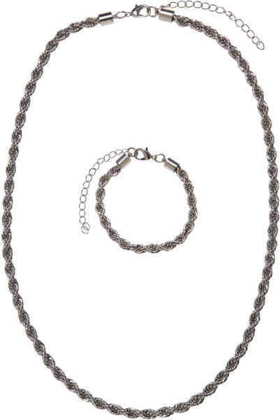 Urban Classics Charon Intertwine Necklace And Bracelet Set