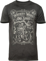 Lucky 13 T-Shirt L13 Whiskey Weed And Speed Tee