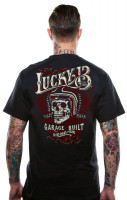 Lucky 13 T-Shirt Skull Built Black