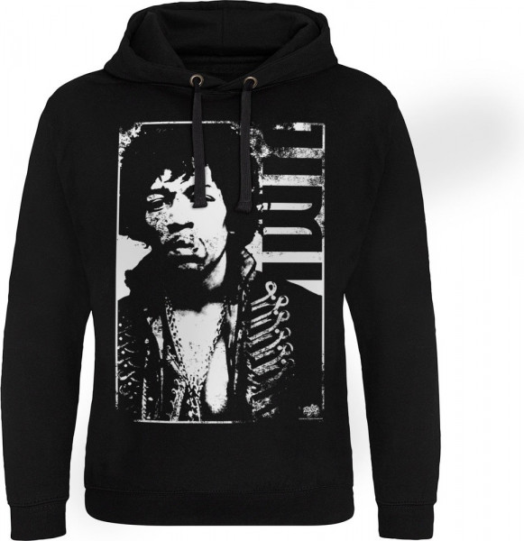 Jimi Hendrix Distressed Epic Hoodie Black