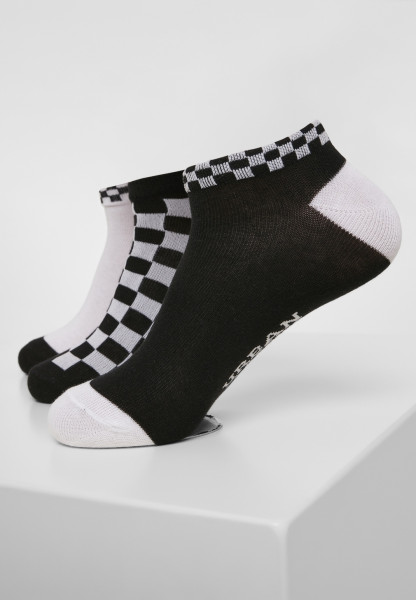 Urban Classics Socks Sneaker Socks Checks 3-Pack Black/White