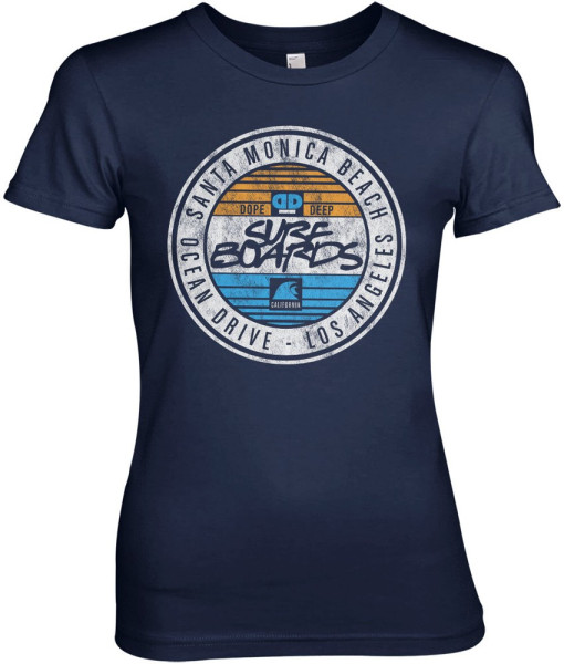 Dope & Deep Ocean Drive Girly Tee Damen T-Shirt Navy