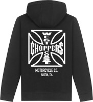 WCC West Coast Choppers Hoodie Zip Atx Cross Zip Hoody WCCHD229ZW