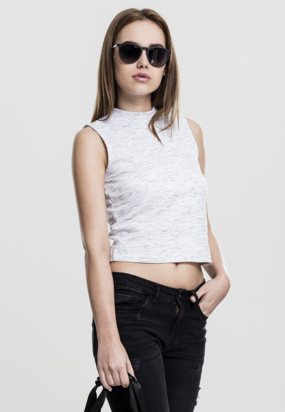 Urban Classics Female Shirt Ladies Space Dye Top White/Black