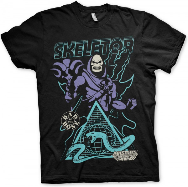 Masters Of The Universe Skeletor Bad To The Bone T-Shirt Black