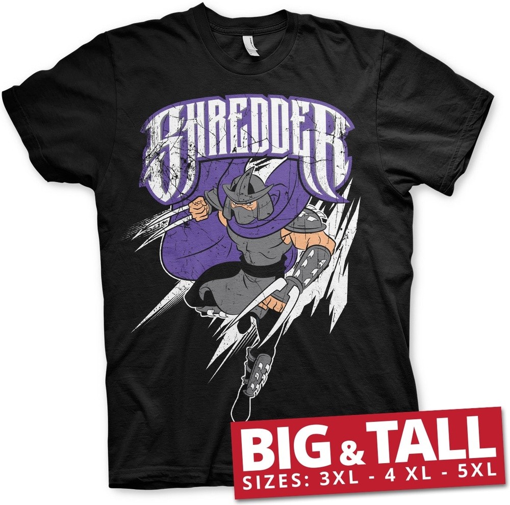 Teenage Mutant Ninja Turtles The Shredder Big Tall T Shirt Black