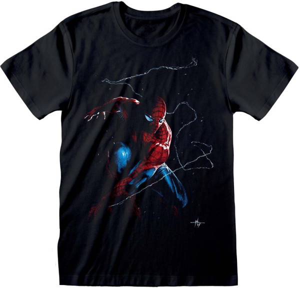 Spiderman Marvel Comics - Spidey Art T-Shirt Black