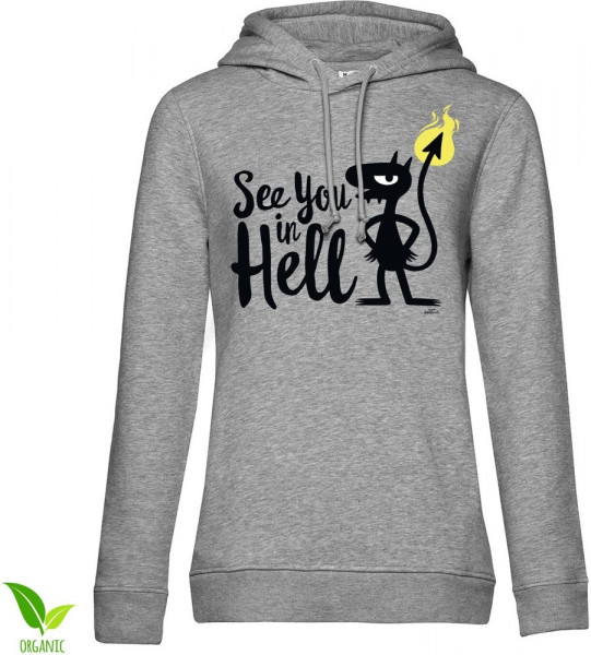 Disenchantment Luci See You In Hell Girls Hoodie Damen Heather-Grey