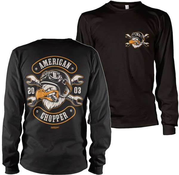 American Chopper Cigar Eagle Longsleeve Tee Black