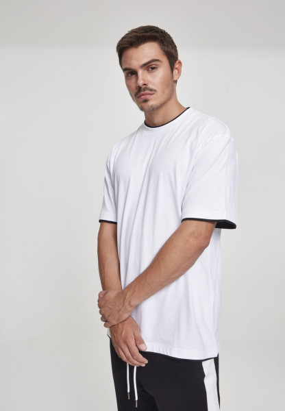 Urban Classics T-Shirt Contrast Tall Tee White/Black