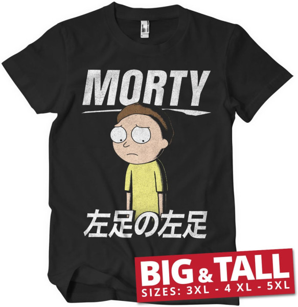 Rick And Morty Morty Smith Nig & Tall T-Shirt Black
