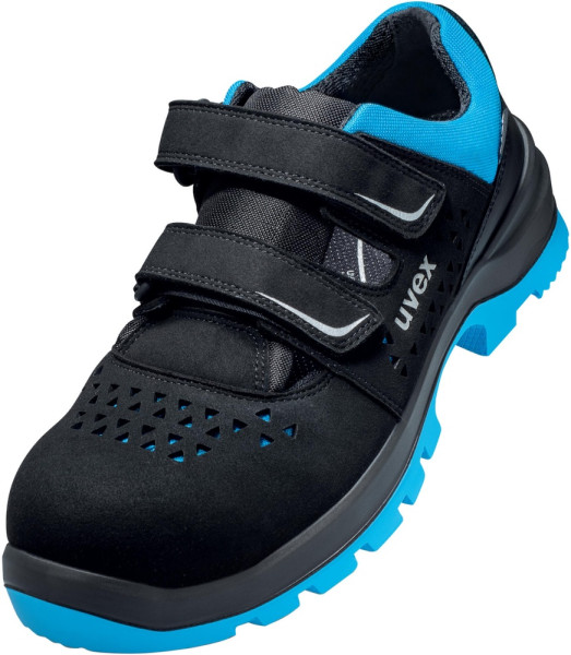 Uvex 2 Xenova Sicherheitssandalen S1 SRC 95537 Schwarz, Blau-35 (Weite 10)