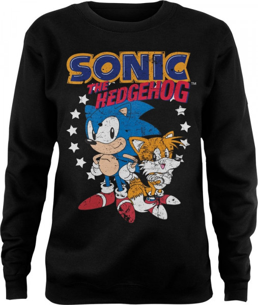 Sonic The Hedgehog Sonic & Tails Girly Sweatshirt Damen Black