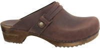 Sanita Damen Clog offen Wood-Ursana Open Antique Brown