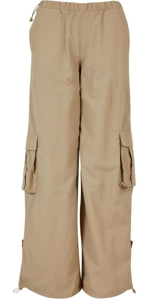 Urban Classics Damen Hose Ladies Wide Crinkle Nylon Cargo Pants