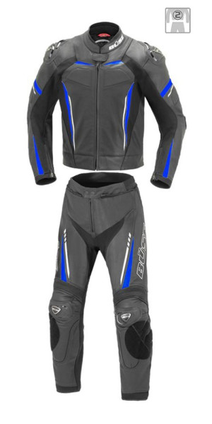 Büse Imola Lederkombi 2Tlg. Schwarz/Blau