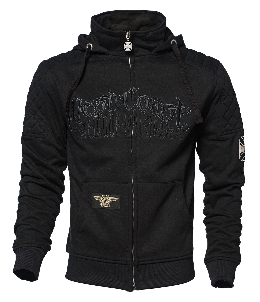 WCC West Coast Choppers Hoodie Choppers Por Vida Zip Black ...