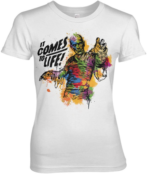 Universal Monsters Colorful Mummy Girly Tee Damen T-Shirt White