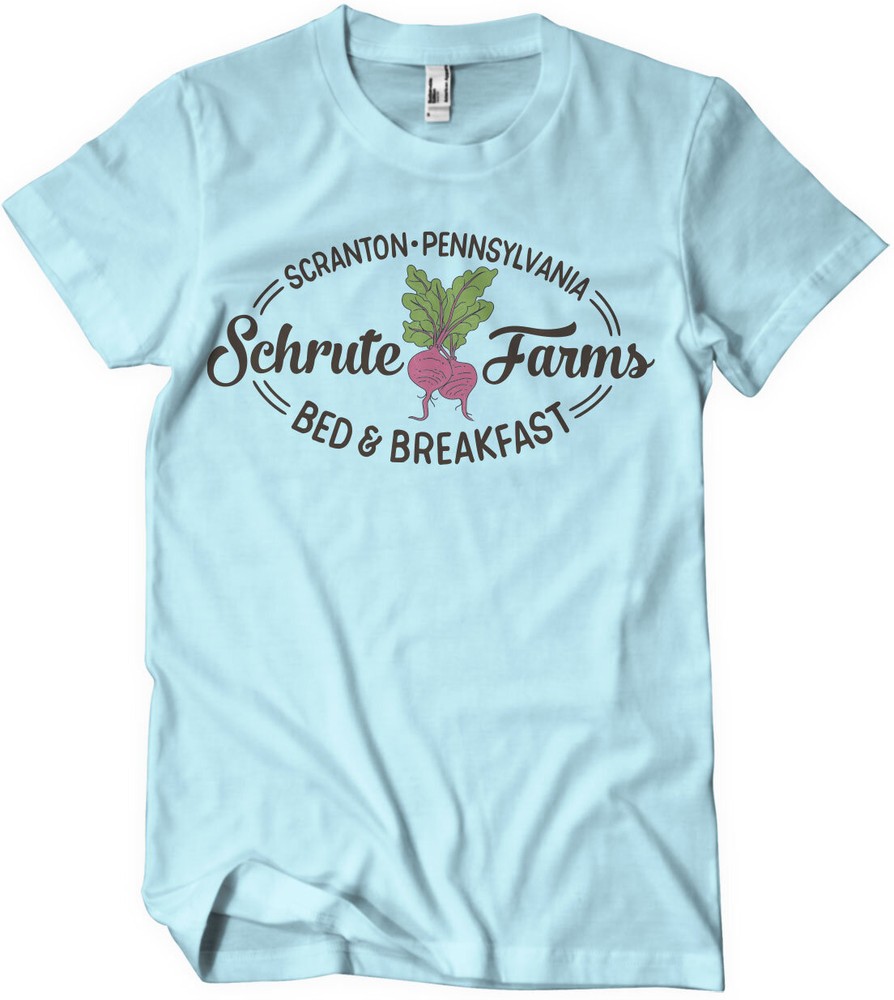 The Office Schrute Farms Bed & Breakfast T-Shirt Skyblue - Herren / Unisex