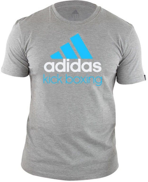 adidas Community T-Shirt Grau/Blau Kick Boxing 152