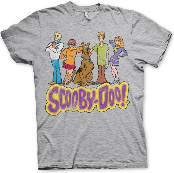 Team Scooby Doo Distressed T-Shirt Heather-Grey