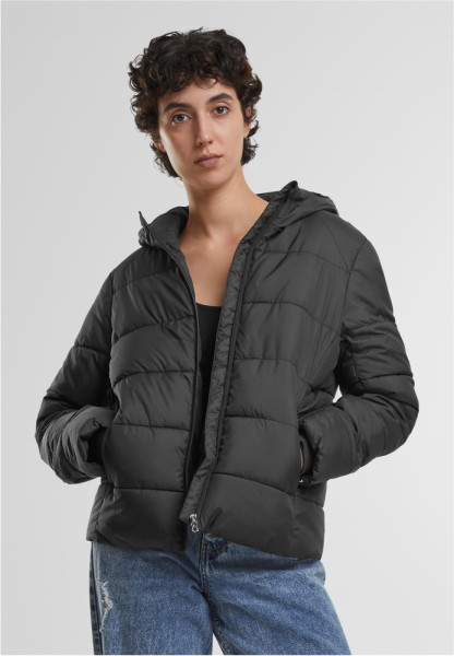 Urban Classics Damen Kaputzenjacke Ladies Short Puffer Jacket With Hood TB7006