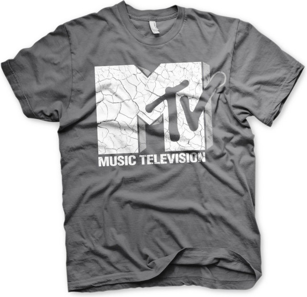 MTV Cracked Logo T-Shirt Dark-Grey