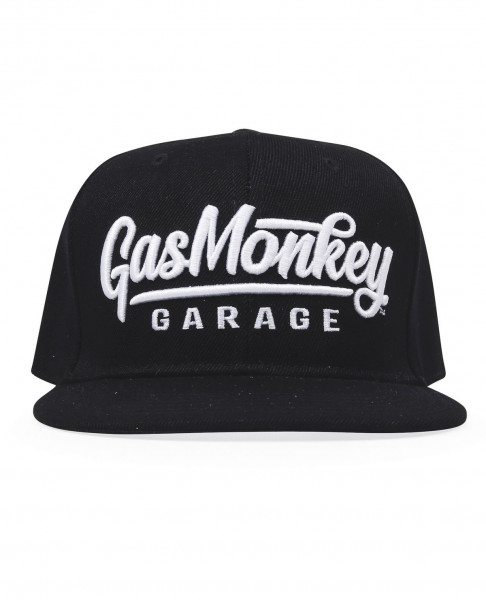 Gas Monkey Garage Cap Snap-Back 3D Script Logo Black