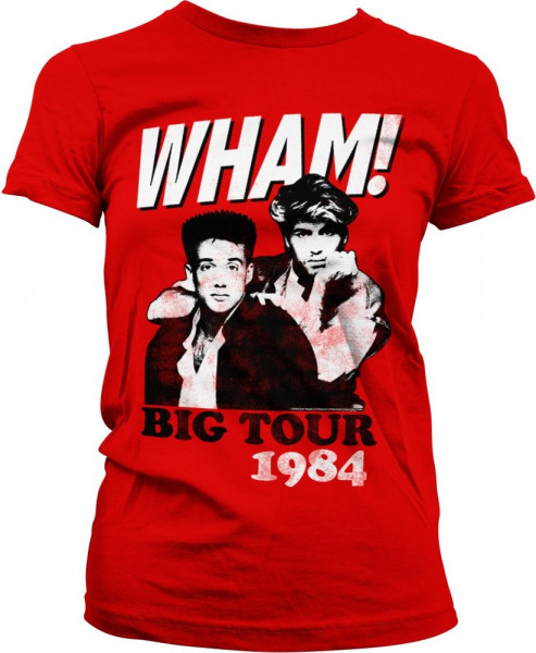 Wham! Big Tour 1984 Girly Tee Damen T-Shirt Red