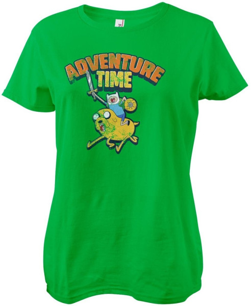Adventure Time Washed Girly Tee Damen T-Shirt Green