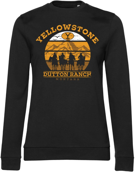 Yellowstone Cowboys Girly Sweatshirt Damen Black