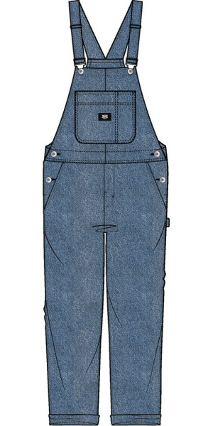 Vans Damen Hose Groundwork Denim Overall 000F7E