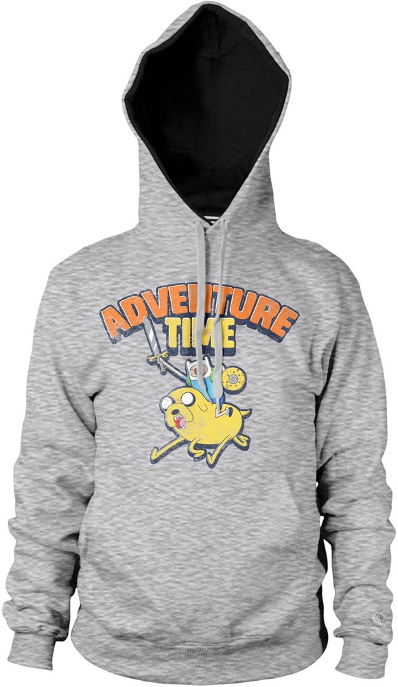 Adventure Time Washed Hoodie Heathergrey - Herren / Unisex