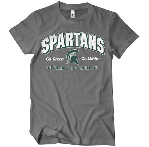 Michigan State University Spartans - Go Green Go White T-Shirt Darkgrey