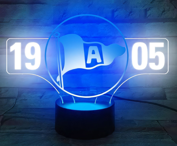 Arminia Bielefeld LED Nachtlicht 1905 Fussball Blau