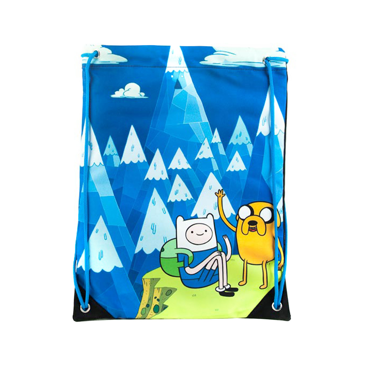 Adventure Time Drawstring Bag Blue Mountain Jake Finn Blue