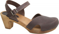 Sanita Damen Sandale Wood-Matrix Square Flex Sandal Antique Brown