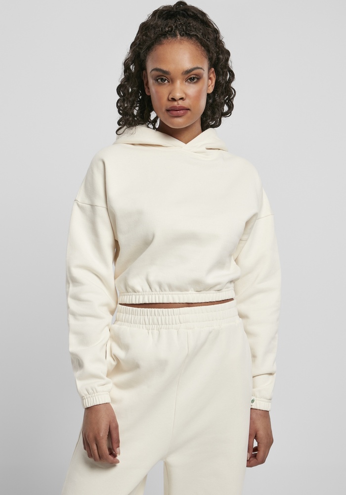 Urban Classics Damen Hoodie Ladies Short Oversized Sweat Hoody Weißsand - Damen
