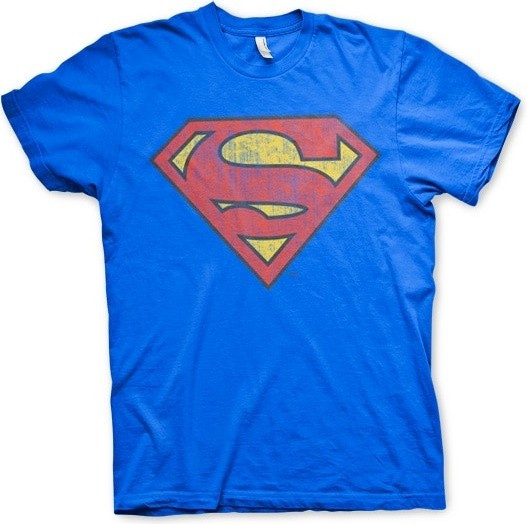 Superman Washed Shield T-Shirt Blue