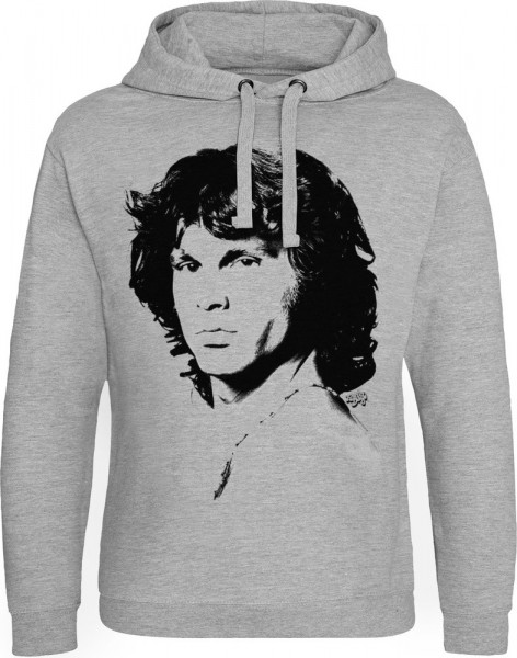 Jim Morrison Portrait Epic Hoodie Heather-Grey