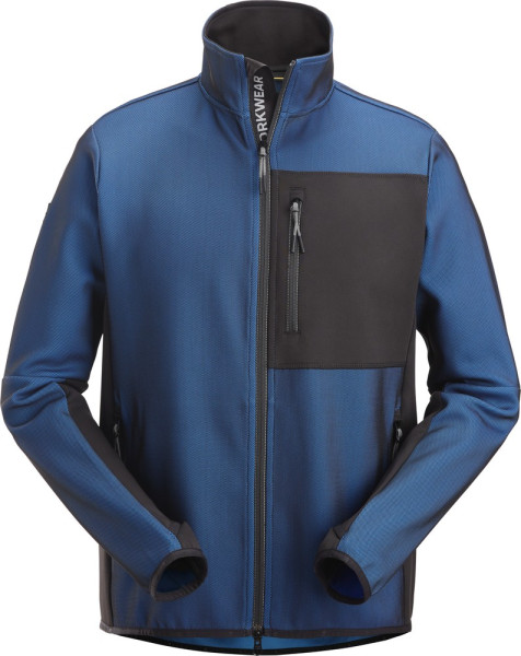 Snickers Jacke FlexiWork Midlayer Arbeitsjacke mit Reißverschluss Blau/Schwarz