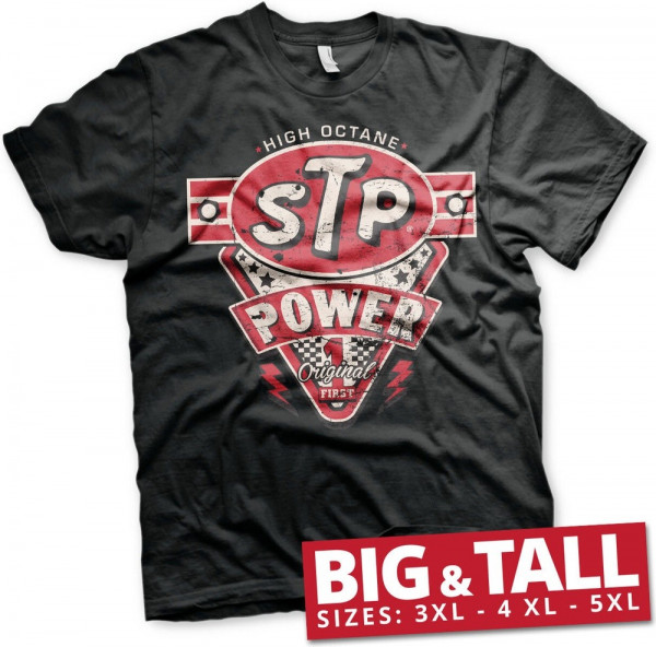 STP Power Big & Tall T-Shirt Black