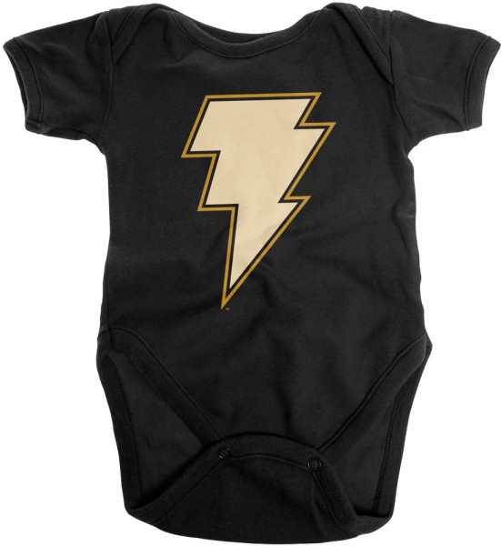 Black Adam Lightning Logo Baby Body Kinder Black