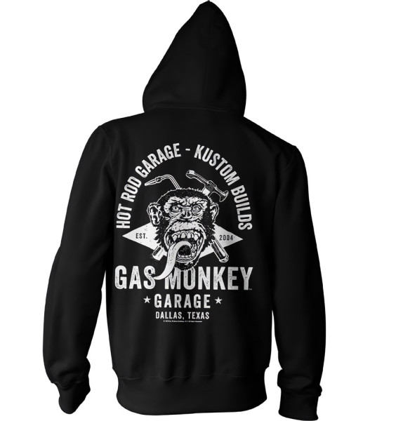 Gas Monkey Garage Hoodie Torch & Hammer Zip Black