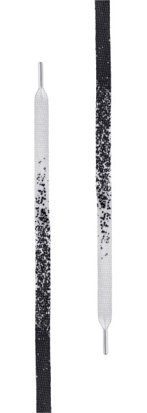 Tubelaces Schnürsenkel Gold Flat Splatter Pack (Pack of 5 pcs.) White/Black-130 cm