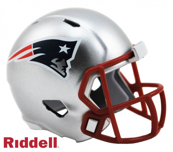 New England Patriots Pocket Size Single Helm American Football NFL Silver