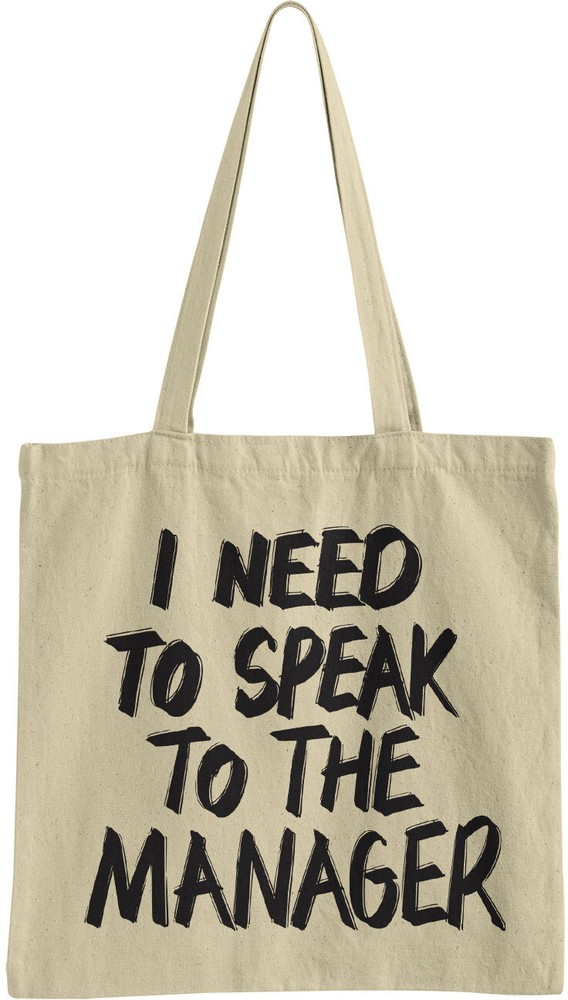 Hybris I Need To Speak To The Manager Tote Bag Tragetasche Khaki - Herren / Unisex